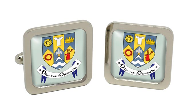 County Clare (Ireland) Square Cufflinks in Chrome Box