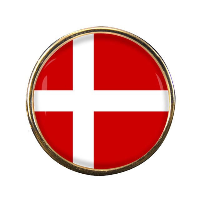Denmark Round Pin Badge