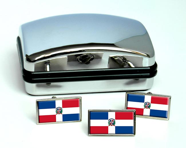 Dominican Republic Flag Cufflink and Tie Pin Set