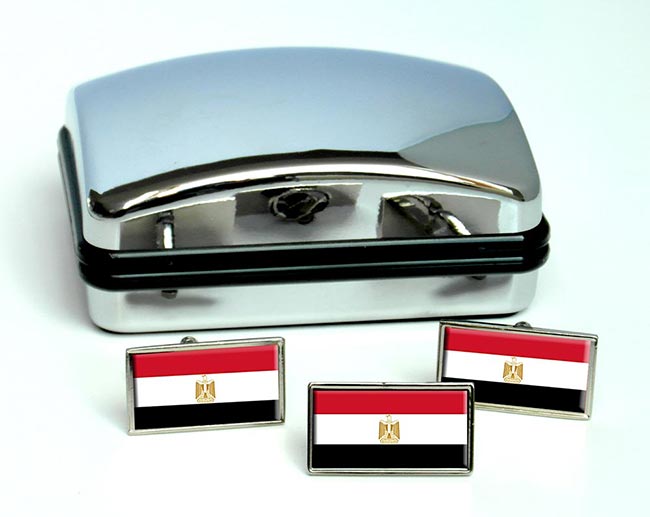 Egypt Flag Cufflink and Tie Pin Set