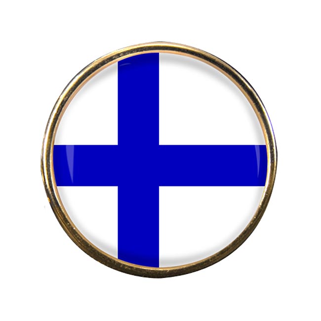 Finland Round Pin Badge