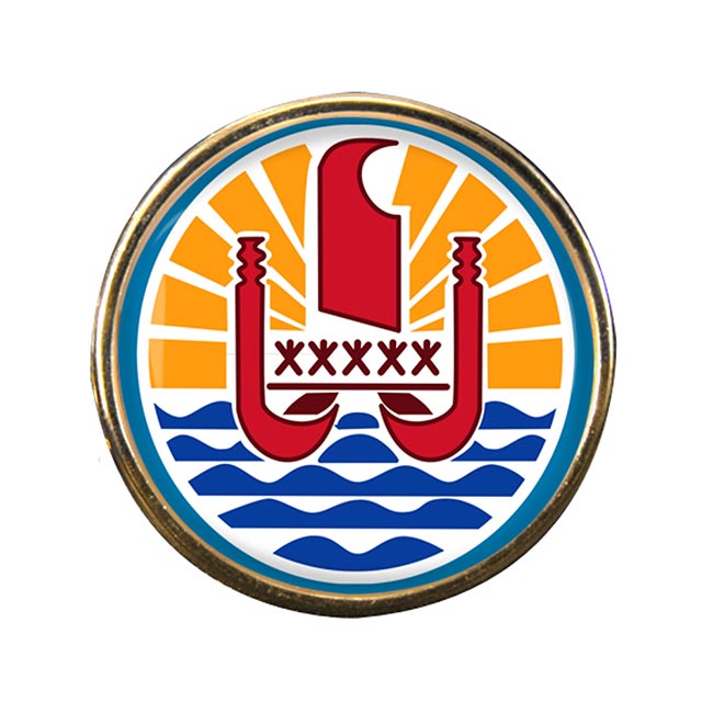 Polynesie francaise (French Polynesia) Round Pin Badge