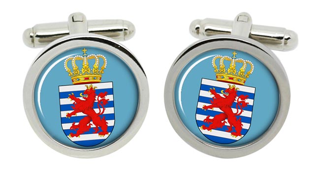 Grand Duchy of Luxembourg Cufflinks in Chrome Box