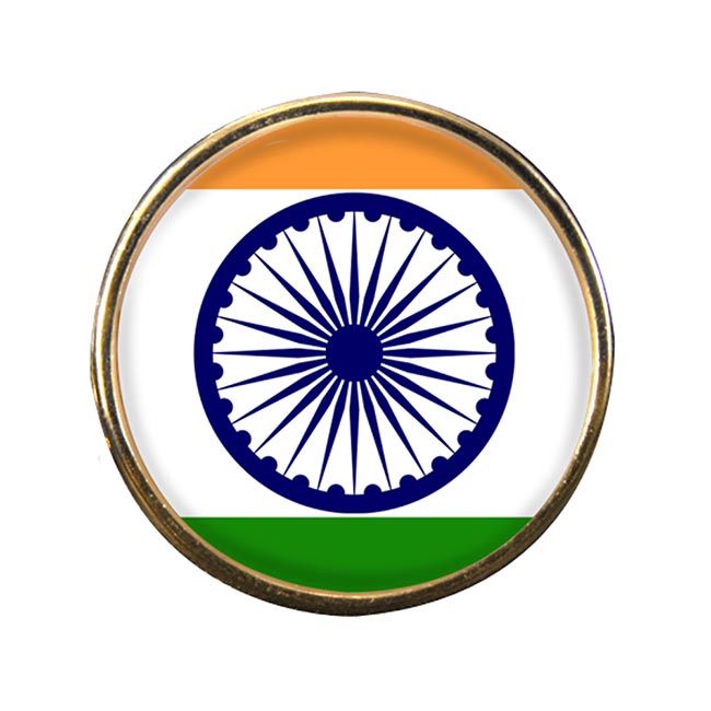 India Round Pin Badge