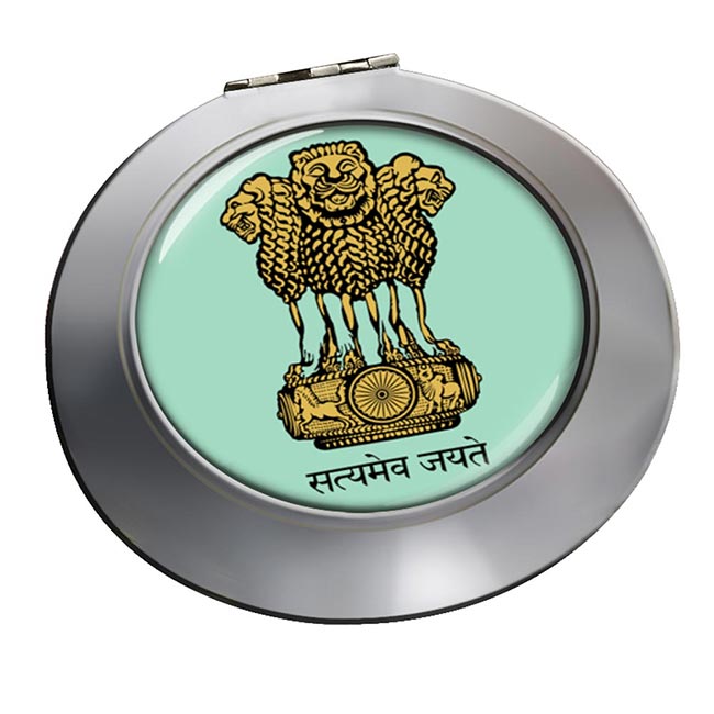 India Crest Round Mirror
