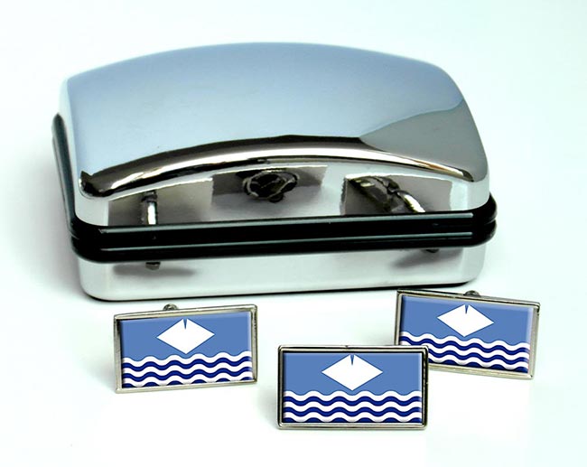 Isle of Wight (England) Flag Cufflink and Tie Pin Set