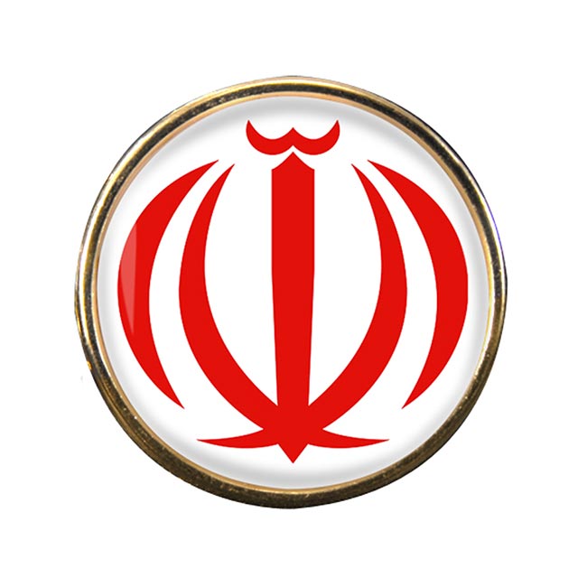 Iran Round Pin Badge