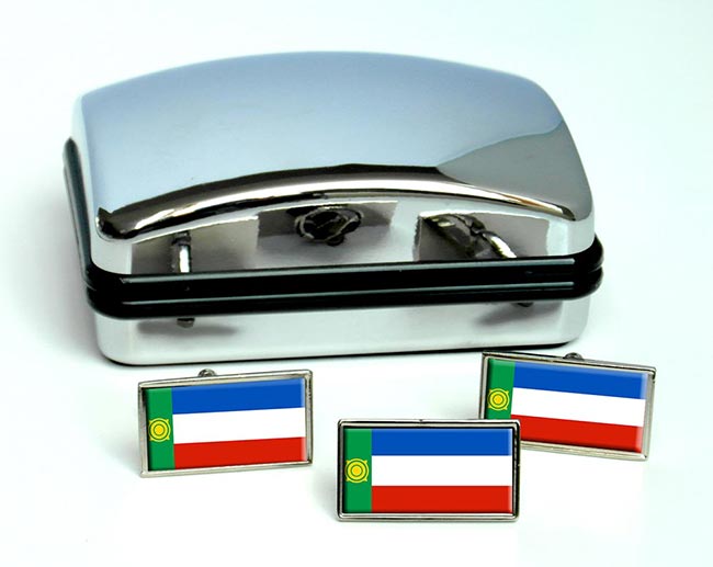 Khakassia Flag Cufflink and Tie Pin Set