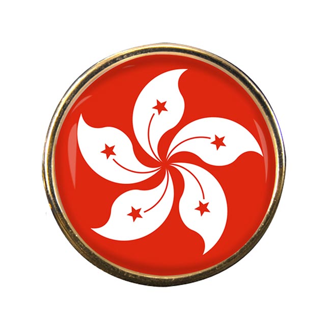 Hong Kong Round Pin Badge