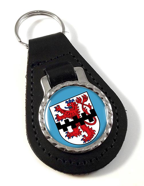 Leverkusen (Germany) Leather Key Fob