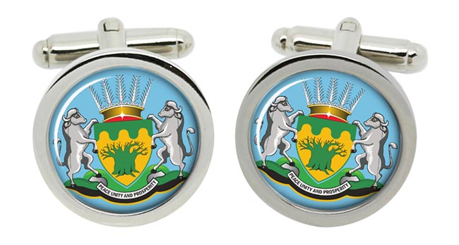 North West (South Africa) Cufflinks in Chrome Box