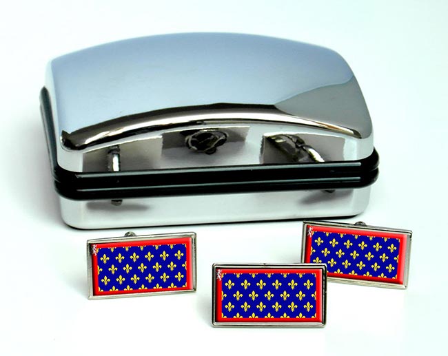 Maine (France) Flag Cufflink and Tie Pin Set