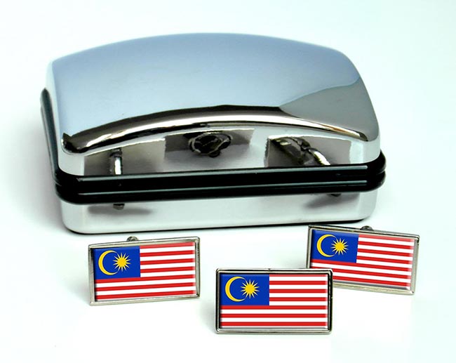 Malaysia Flag Cufflink and Tie Pin Set