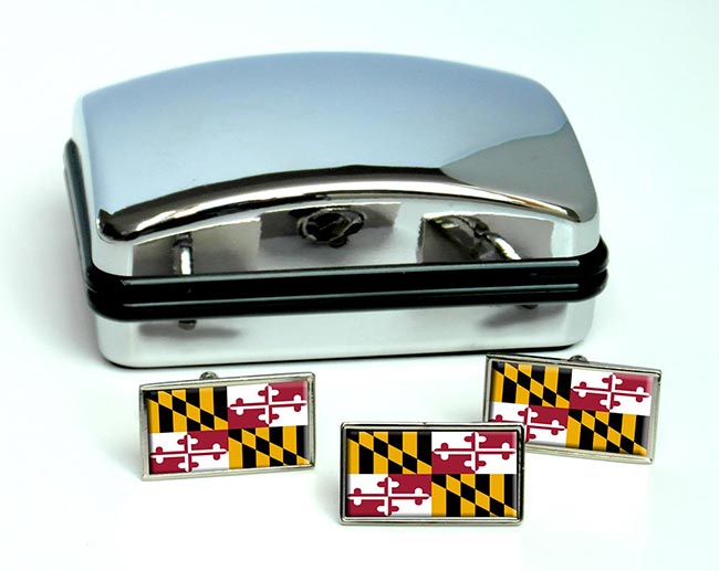 Maryland Flag Cufflink and Tie Pin Set