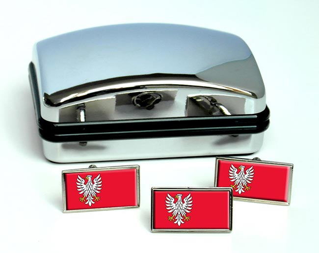 Mazowieckie (Poland) Flag Cufflink and Tie Pin Set
