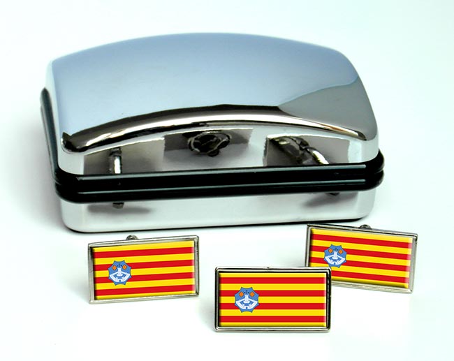 Minorca (Spain) Flag Cufflink and Tie Pin Set