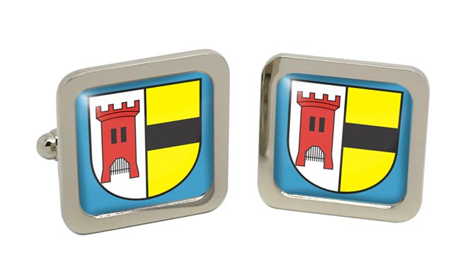 Moers (Germany) Square Cufflinks in Chrome Box