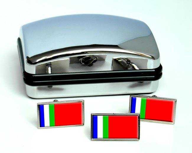 South Moluccas (Maluku) Flag Cufflink and Tie Pin Set