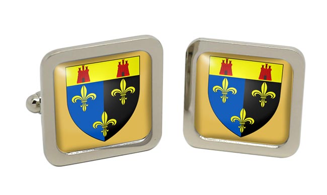 Monmouthshire (Wales) Square Cufflinks in Chrome Box
