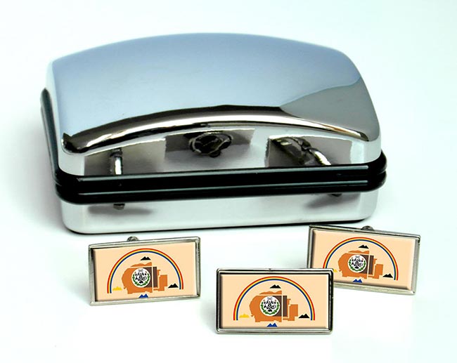 Navajo Nation (Tribe) Flag Cufflink and Tie Pin Set