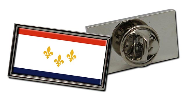 New Orleans LA Flag Pin Badge
