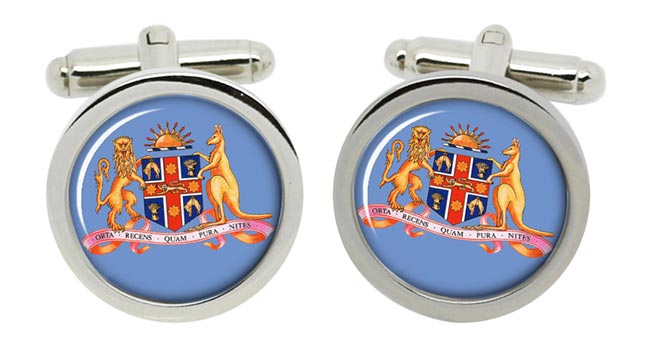New South Wales, Coat of Arms Cufflinks in Chrome Box