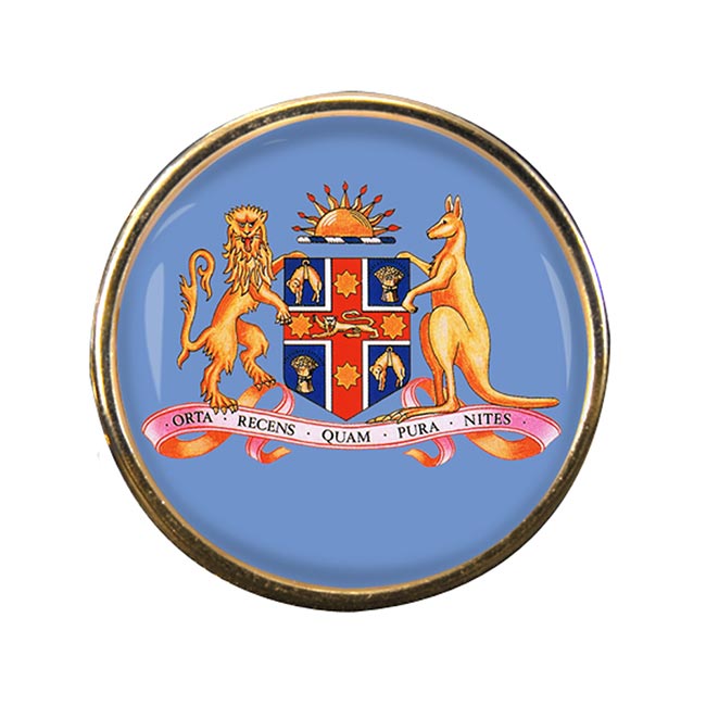 New South Wales Coat of Arms Australia Round Pin Badge