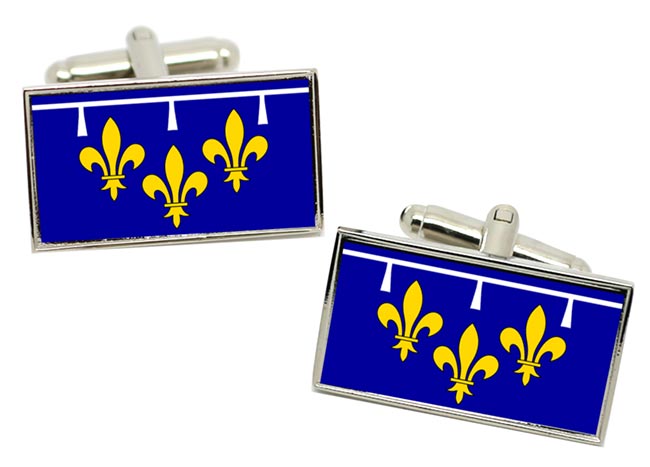 Orl�anais (France) Flag Cufflinks in Chrome Box