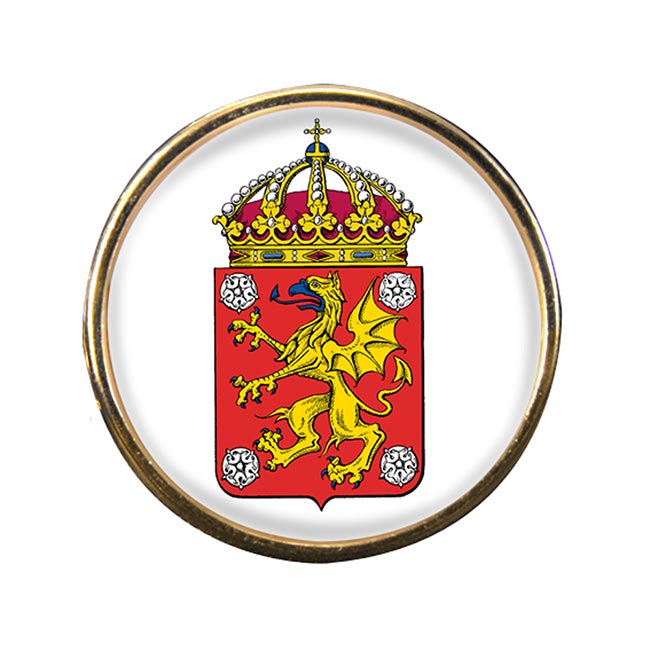 Ostergotland (Sweden) Round Pin Badge