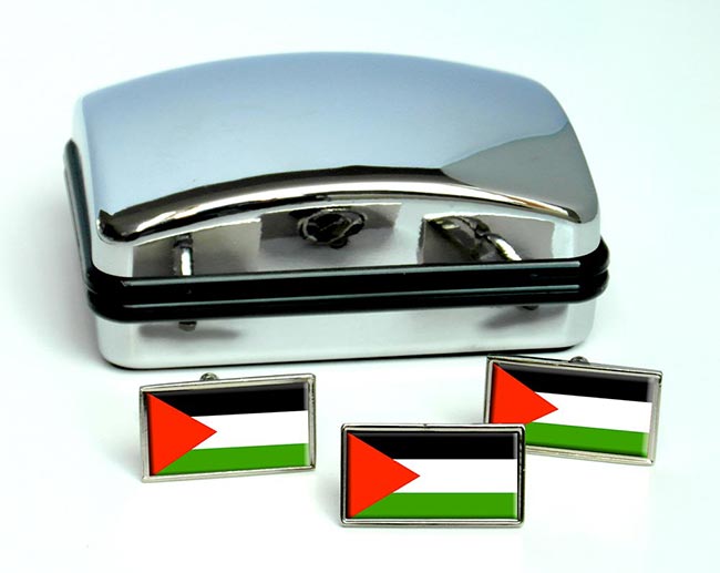 Palestine Flag Cufflink and Tie Pin Set