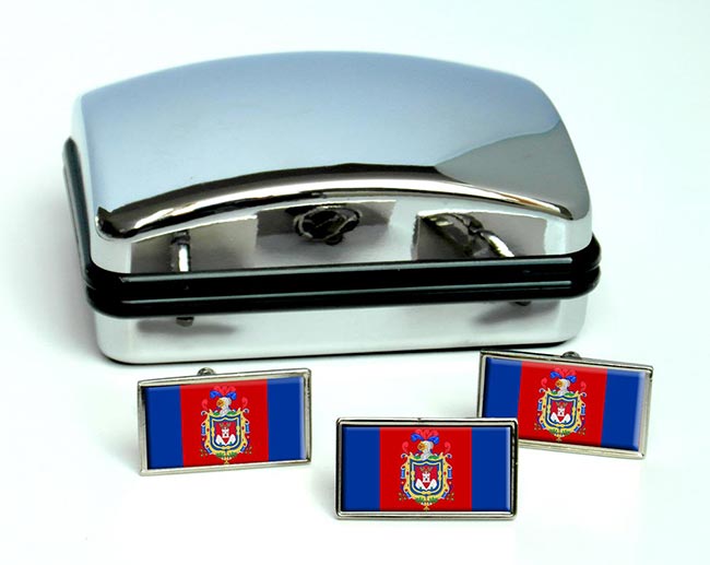 Quito Flag Cufflink and Tie Pin Set