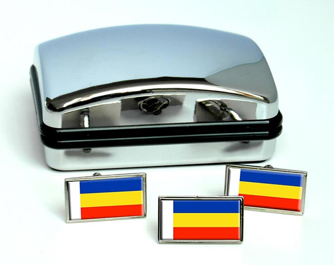 Rostov Oblast Flag Cufflink and Tie Pin Set