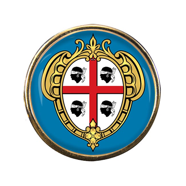 Sardinia Sardegna (Italy) Round Pin Badge