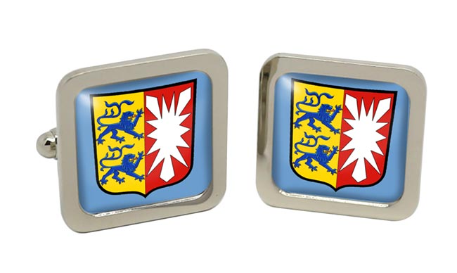 Schleswig-Holstein (Germany) Square Cufflinks in Chrome Box