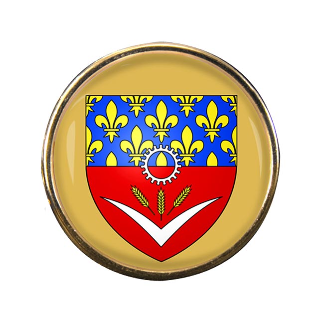 Seine-Saint-Denis (France) Round Pin Badge