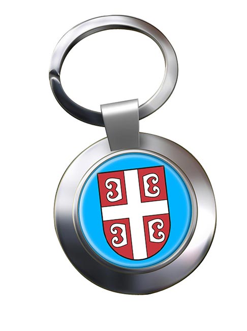 Serbian Cross  Metal Key Ring