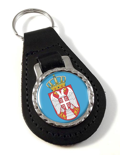 Coat of Arms  (Serbia) Leather Key Fob