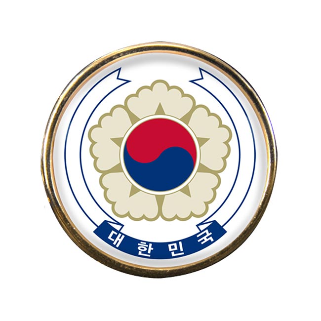South Korea Crest Round Pin Badge
