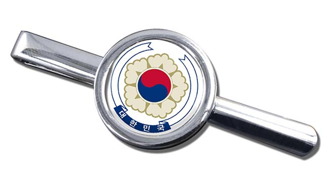 South Korea Crest Round Tie Clip