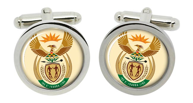 Union of South Africa 1928-1994 Cufflinks in Chrome Box