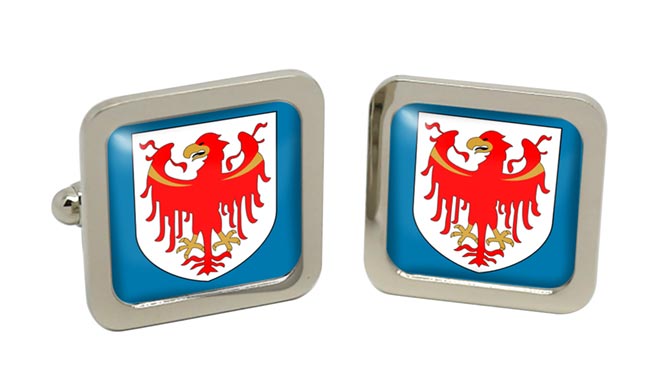 South Tyrol (Italy) Square Cufflinks in Chrome Box
