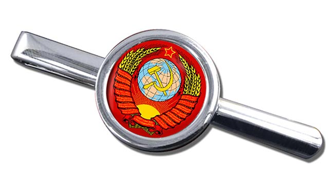 Soviet Union USSR Round Tie Clip