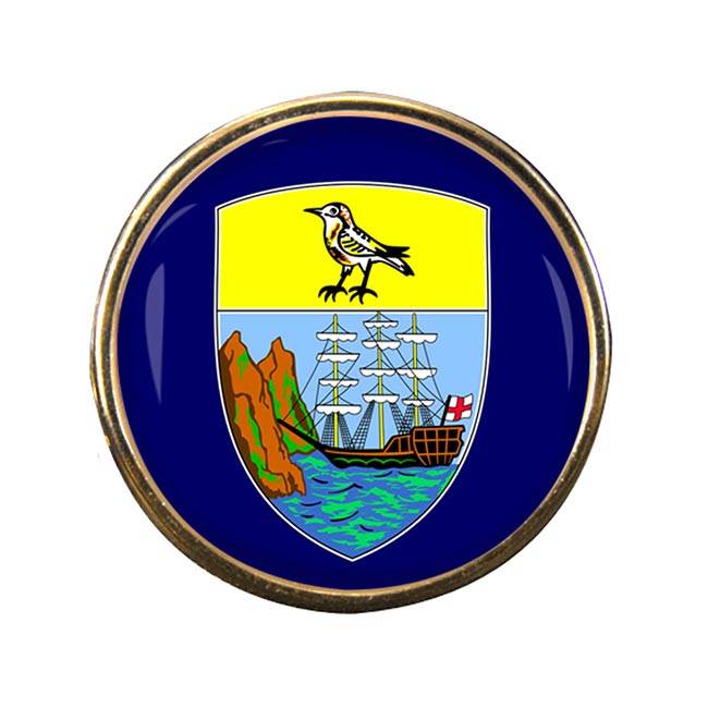 Saint Helena Round Pin Badge