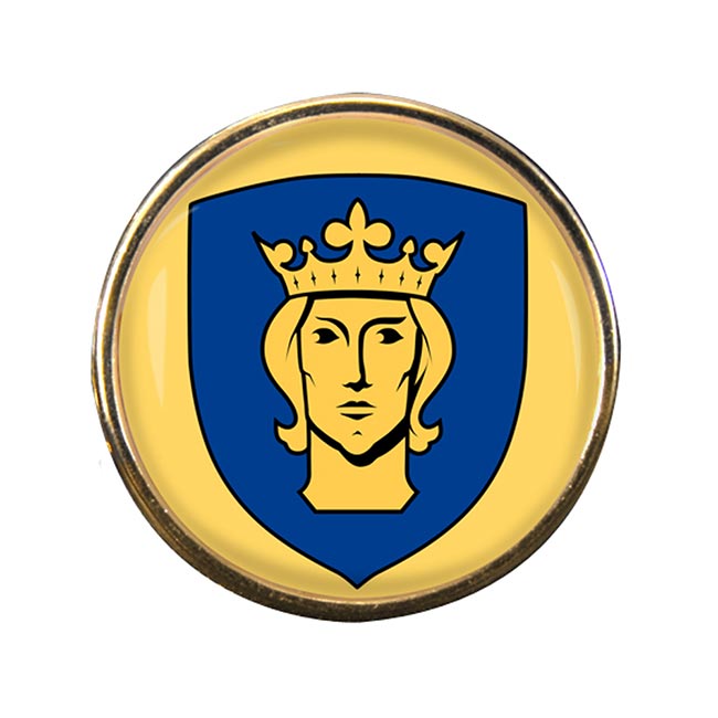 Stockholm (Sweden) Round Pin Badge