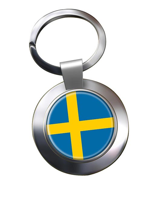 Sweden Sverige Metal Key Ring