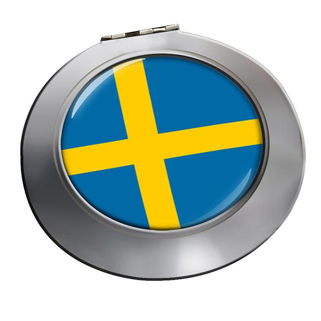 Sweden Sverige Round Mirror