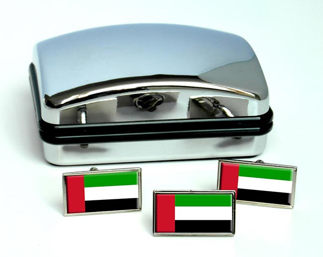 United Arab Emirates Flag Cufflink and Tie Pin Set