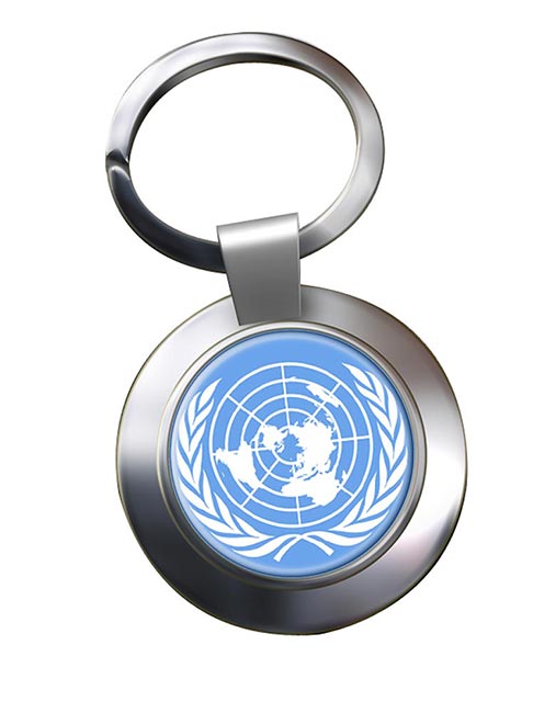 United Nations Metal Key Ring