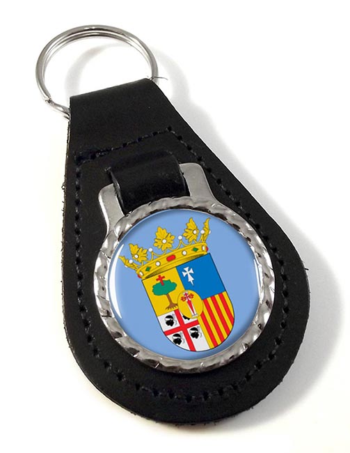 Zaragoza (Spain) Leather Key Fob