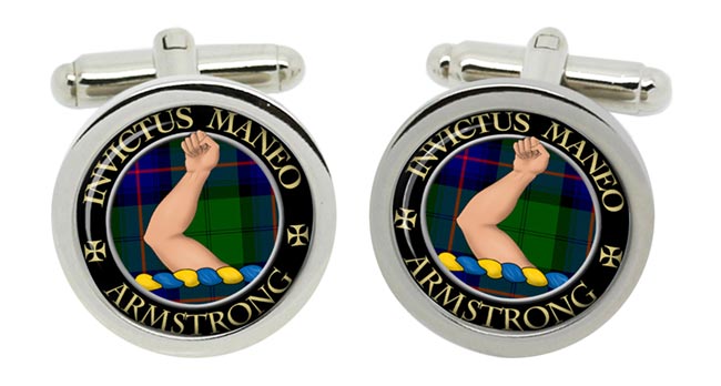 Armstrong Bare Scottish Clan Cufflinks in Chrome Box